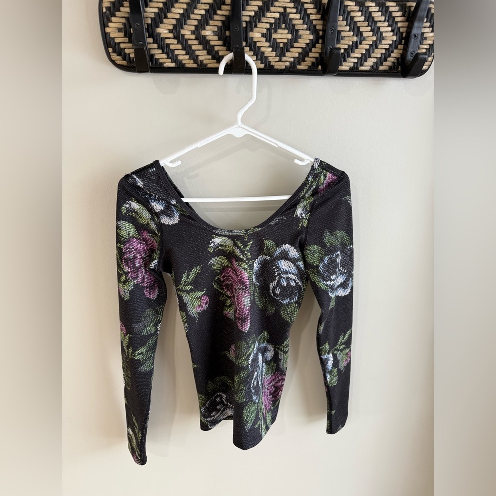 Lululemon Scoop Back Long Sleeve - Garden Party Smooth Multi Print - Size 4 - Picture 5 of 12